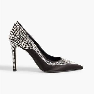 NIB Balmain Crystal-embellished Satin Pumps Size 39